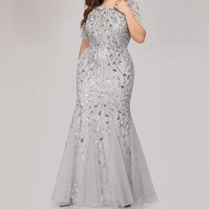 NWT Ever Pretty White Floral Sequin  Formal Evening Wedding Dress Size 8XL (24)